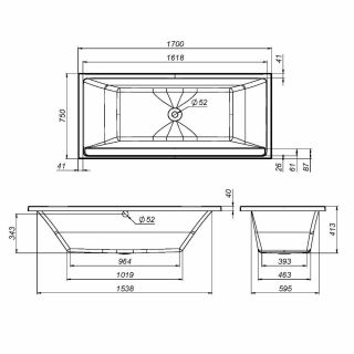 Каркас для ванны AM.PM Inspire 2.0 W52A-170-075W-R