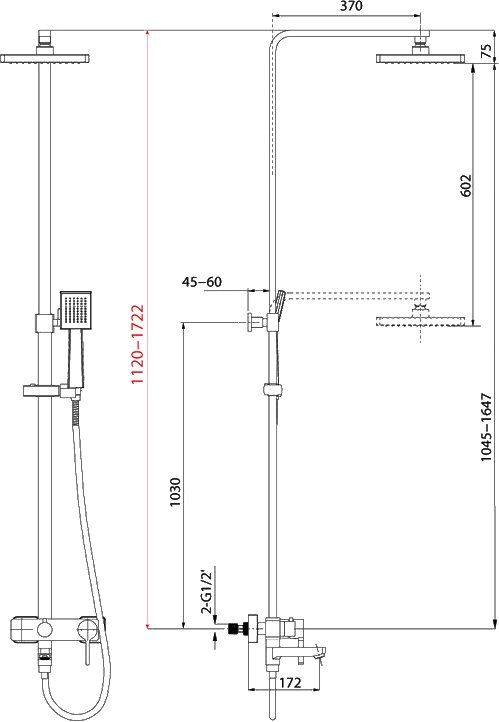 Душевая стойка Lemark Tropic LM7004C