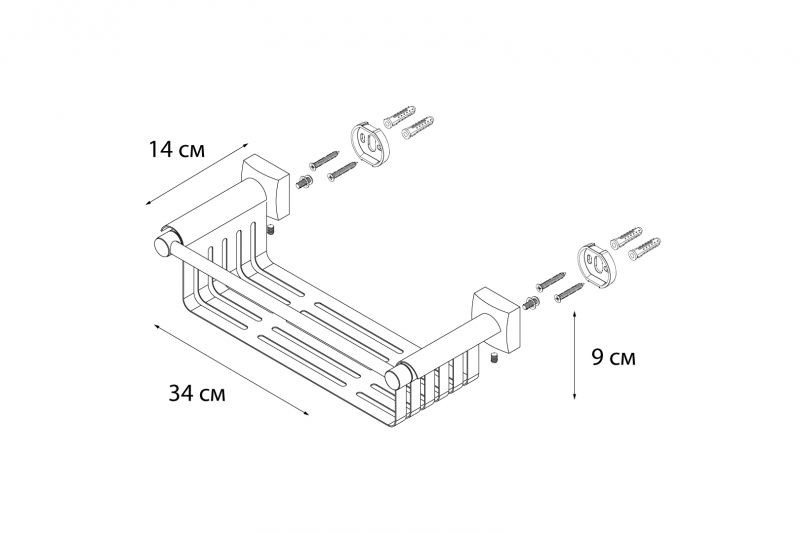 Полка Fixsen Kvadro FX-61323