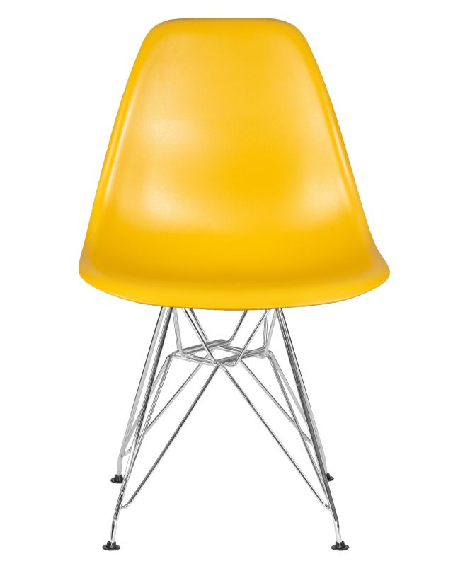 Стул Dobrin 638APP-LMZL DSR, цвет сиденья горчичный (Y-03), цвет основания хромированная сталь