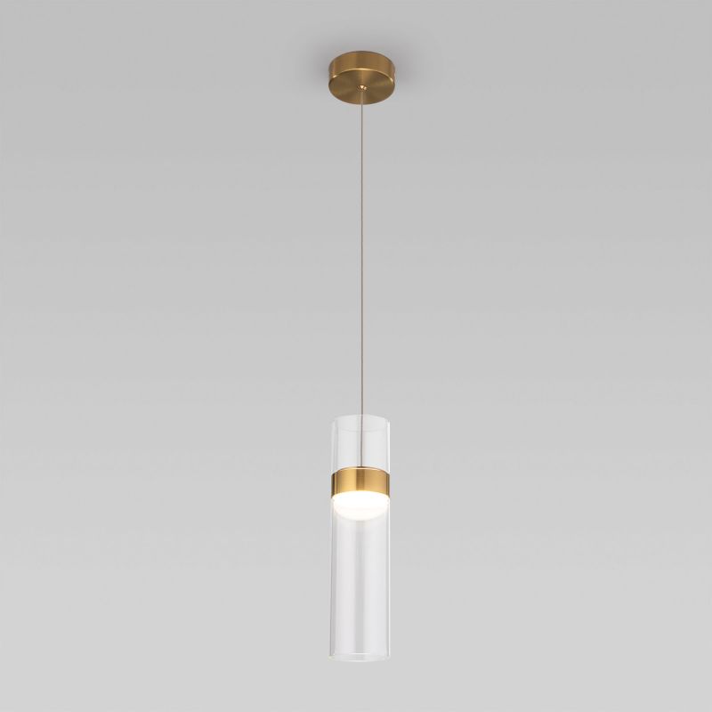 Подвесной светильник Eurosvet Lumen 50244/1 LED, латунь фото 1