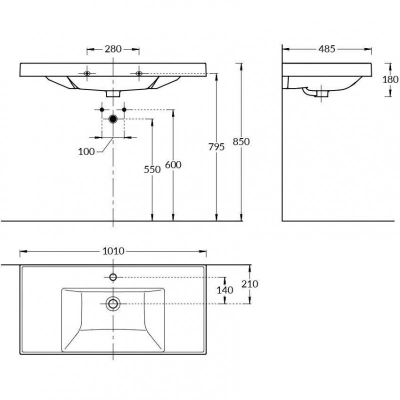 Тумба под раковину La Fenice Cubo Bianco TWIN белая 100 FNC-01-CUB-B-100-2 фото 10