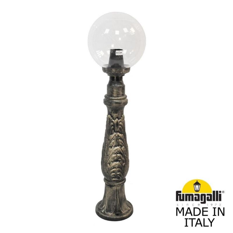 Садовый светильник-столбик Fumagalli GLOBE 250 бронза, прозрачный G25.162.000.BXF1R фото 1