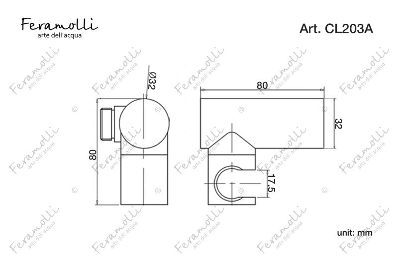 Держатель ручного душа Feramolli Tropicale CL203A, хром