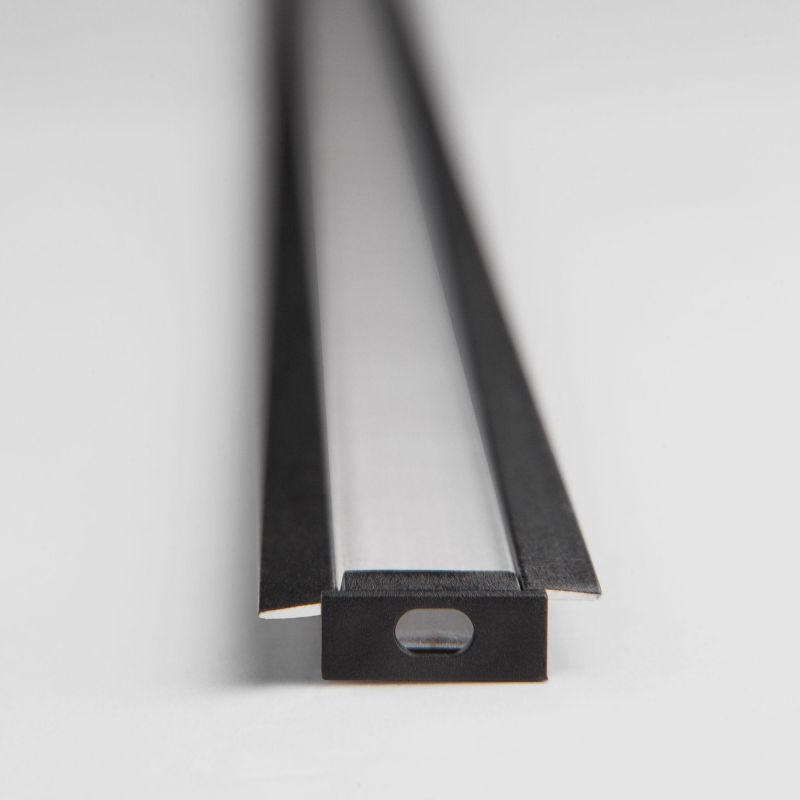 Встраиваемый алюминиевый профиль Elektrostandart черный/белый для светодиодной ленты LL-2-ALP007
