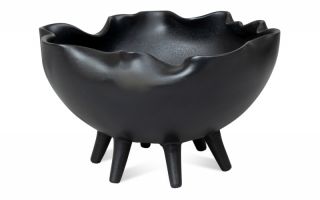 большая чаша "На ножках" черная Ceramum BD-3043371