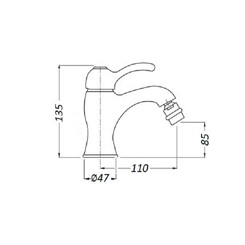 Смеситель для биде Magliezza Grosso Bianco 50137-cr