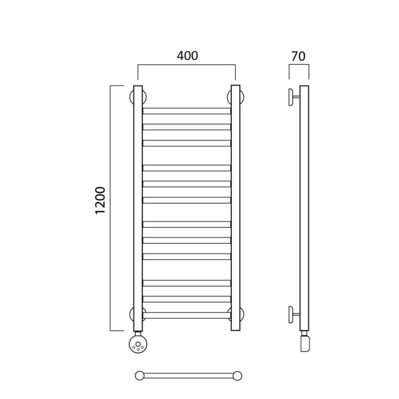 Полотенцесушитель электрический Aquanerzh Прямая 00-12A12040_L