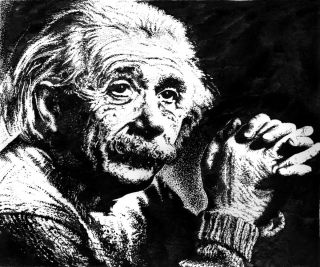Картина "Альберт Эйнштейн" Владимир Абаимов
