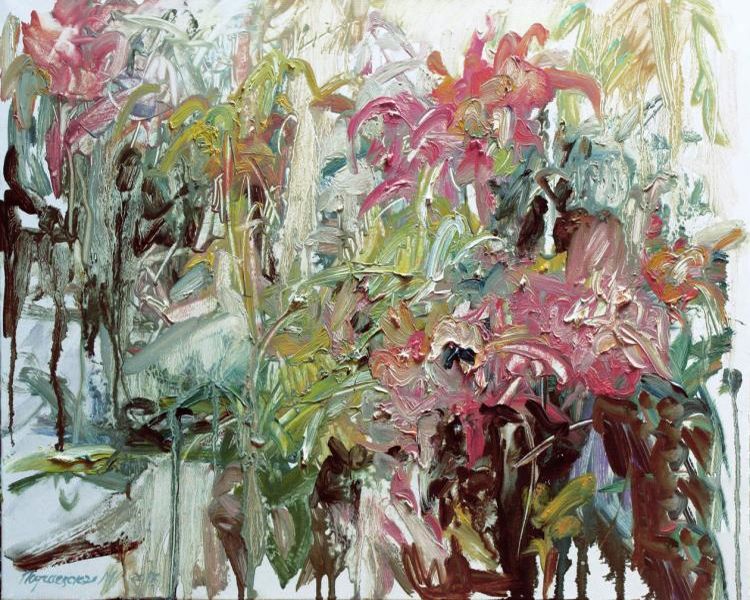 Картина "Орхидеи в саду" Подгаевская Марина