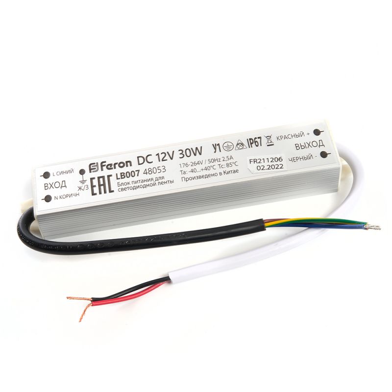 Трансформатор для светодиодной ленты Feron lb007 48053 фото 1