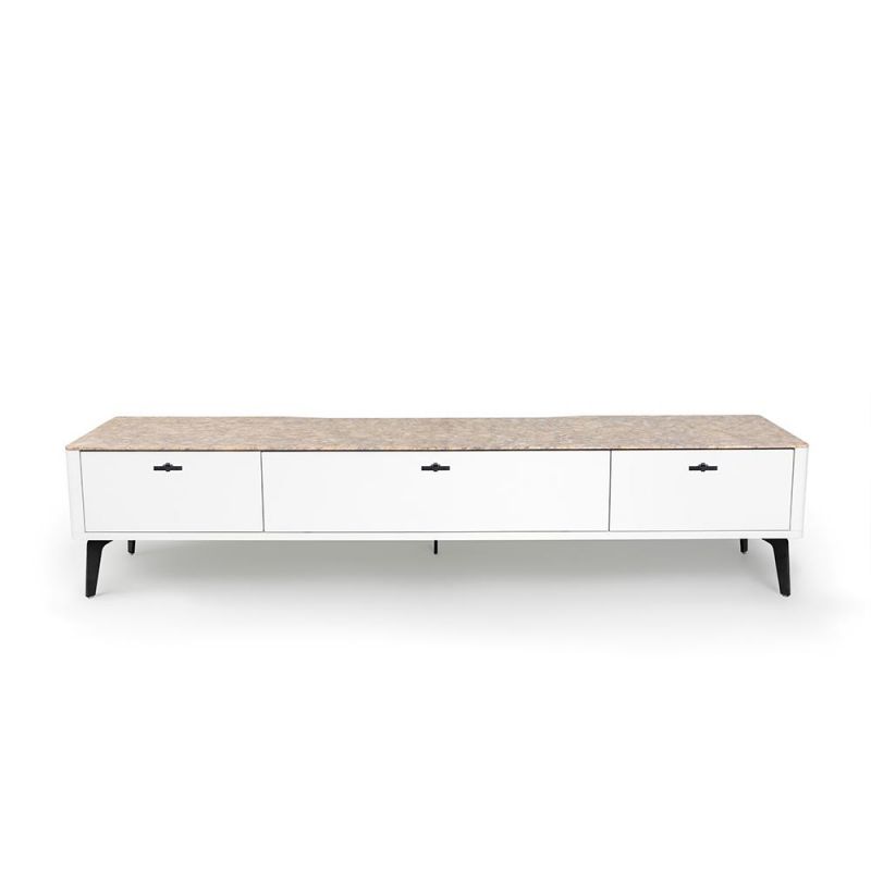 Тумба TV №2 белоснежный soft touch Elements TV2-4L1R фото 1
