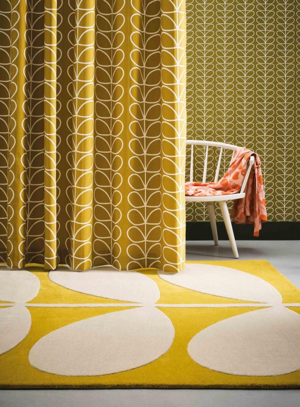 Индийский ковер из шерсти Carpet «ORLA KIELY» Yellow Stem 59306 160 x 230 см