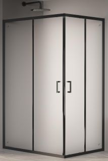 Душевой уголок RGW PA-040B 80x100 см, профиль черный, стекло матовое