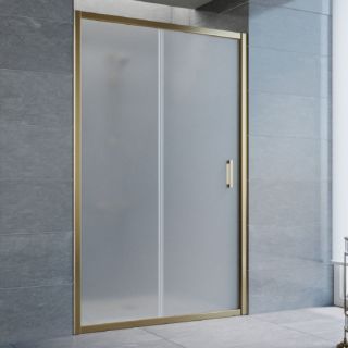 Душевая дверь Vegas Glass ZP 125 05 10, профиль бронзовый, стекло матовое