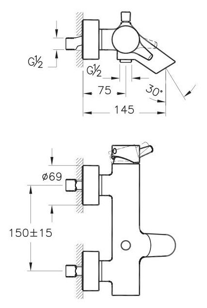 Смеситель для ванны Vitra Nest Trendy A42242EXP фото 2