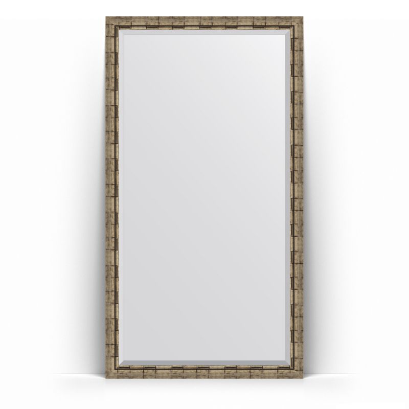 Зеркало напольное с фацетом в багетной раме 108x198 Evoform EXCLUSIVE FLOOR BY 6147 серебряный бамбук