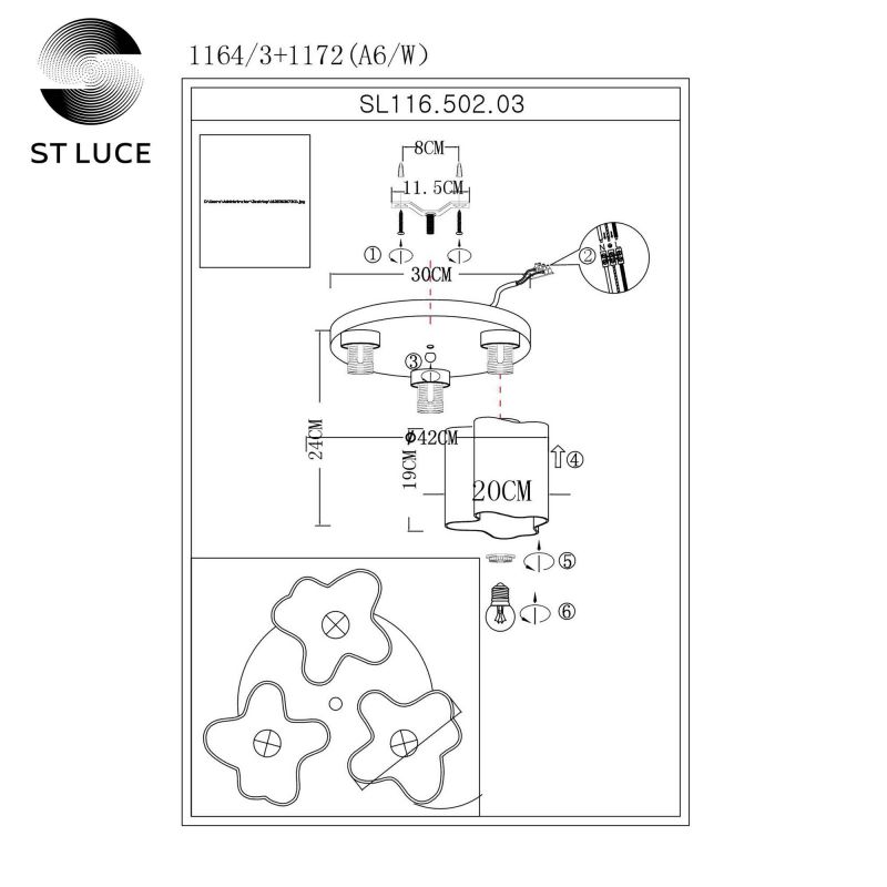 Потолочная люстра Cloud SL116.502.03