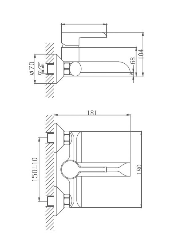 Смеситель для ванны Haiba HB805-7 HB60805-7 фото 2