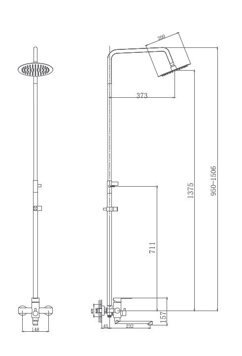 Душевая система Haiba HB801 HB24801