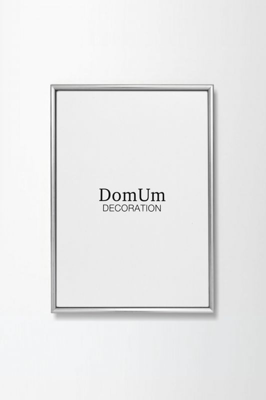 Серебряная глянцевая рамка из алюминия ROUNDED'9 Domum Decoration BD-2062230 21x30