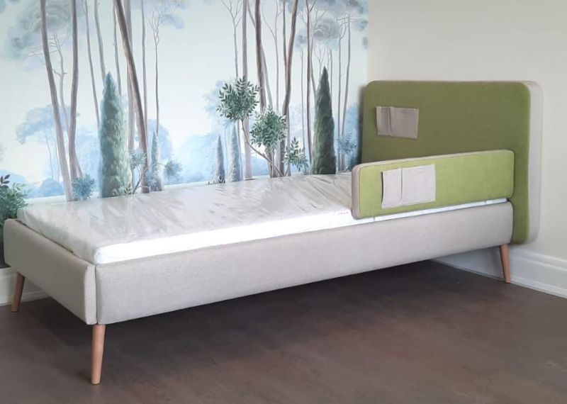 Кровать подростковая Ellipsefurniture Soft (бежевый/зеленый) 90*200 см KD010103010101