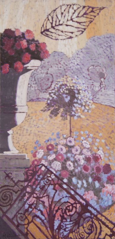 Картина "Композиция с Люксембургским садом" Екатерина Кудрявцева