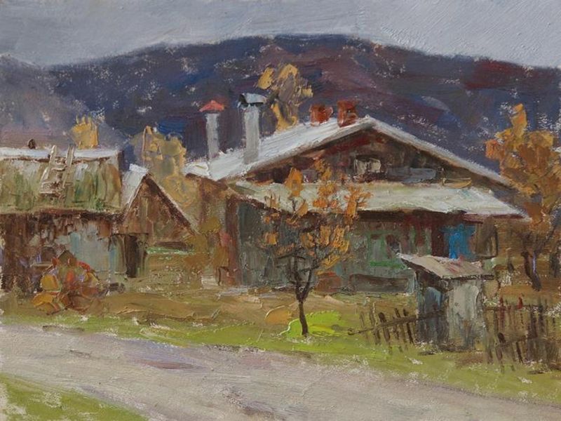 Картина "Поздней осенью" 50x40 Игорь Панов