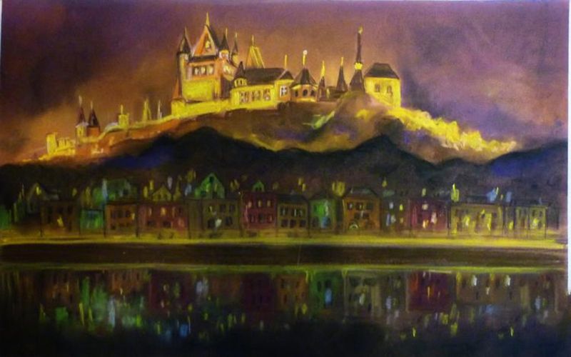 Картина "Замок на горе" Елена Рипа