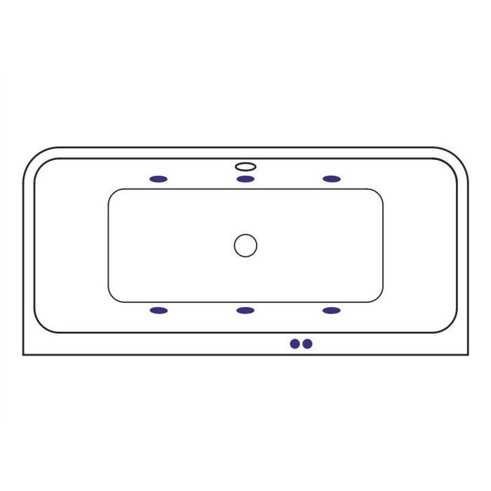 Акриловая ванна Excellent Arana WAEX.ARA18.SOFT.GL 180x85 с г/м, золото