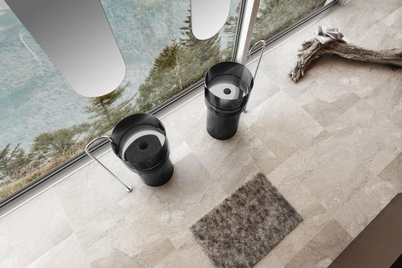 Раковина отдельностоящая Abber Kristall AT2701Onyx, 45х90 см фото 3