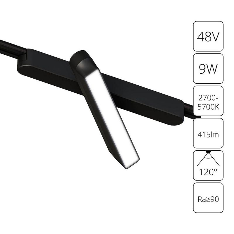 Магнитный трековый светильник Arte Lamp RAPID A2960PL-1BK фото 1