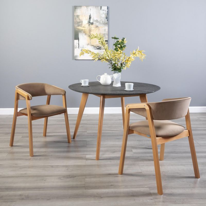 Кресло R-Home Dalia Soft бежевое/Натур BD-3070306 фото 10
