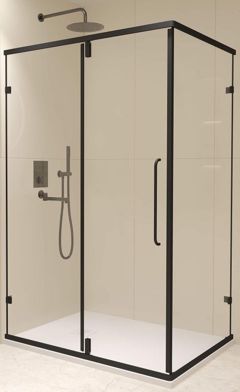 Душевой уголок RGW CL-046B 90x80 см, профиль черный, стекло прозрачное фото 1