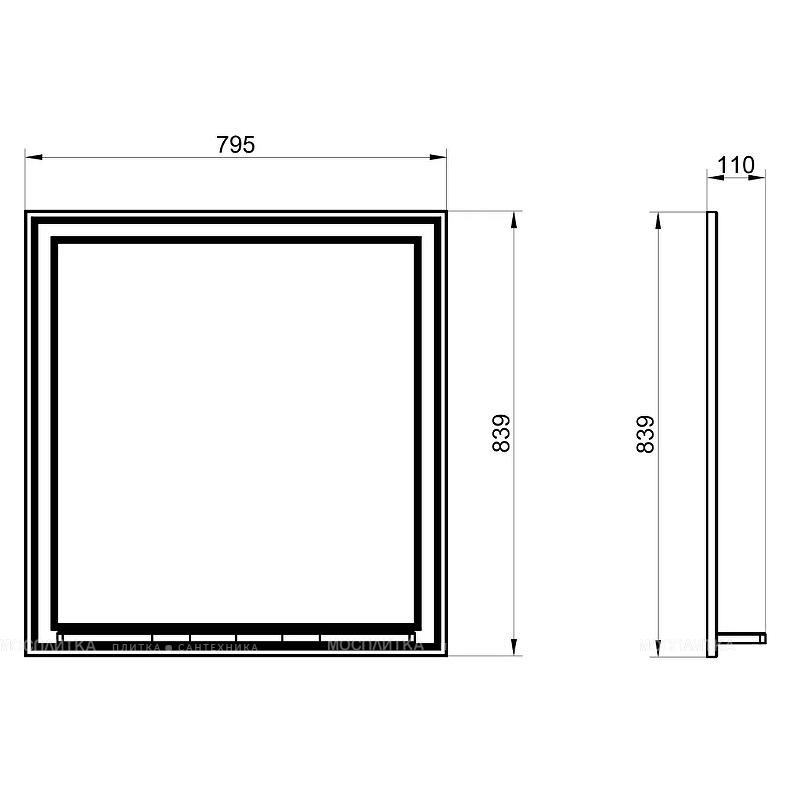Зеркало ASB-Woodline Кастелло 12046/1, 80 см, бежевое фото 3