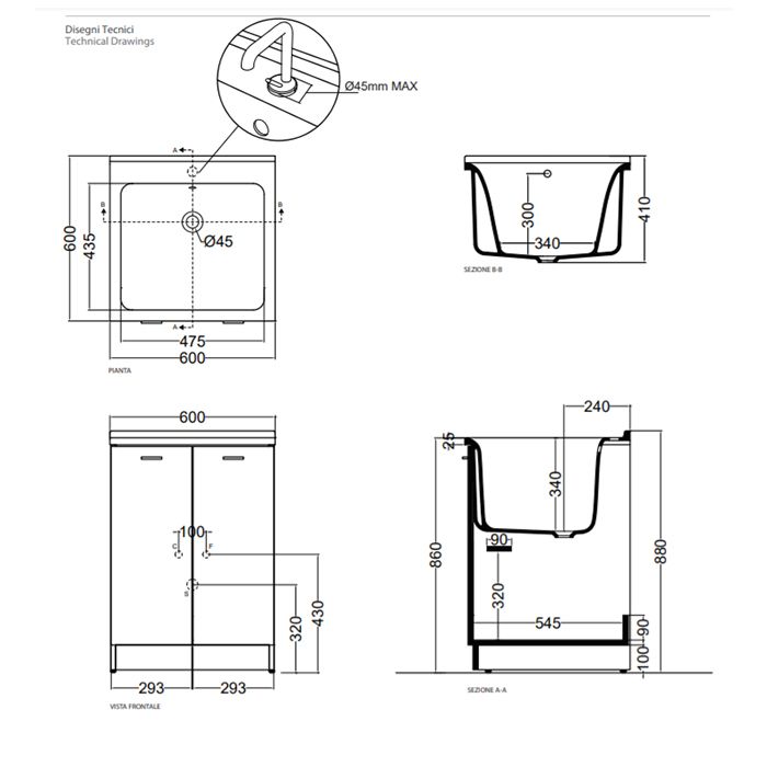 Раковина Kerasan Comunita 029401*0