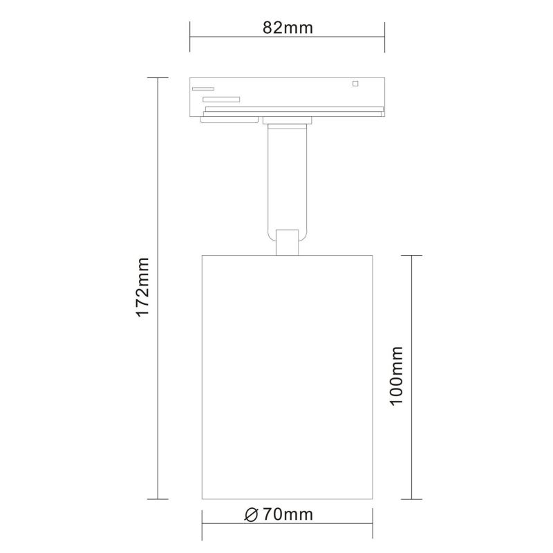 Трековый светильник на 1-фазный шинопровод ST Luce VALI ST302.506.01