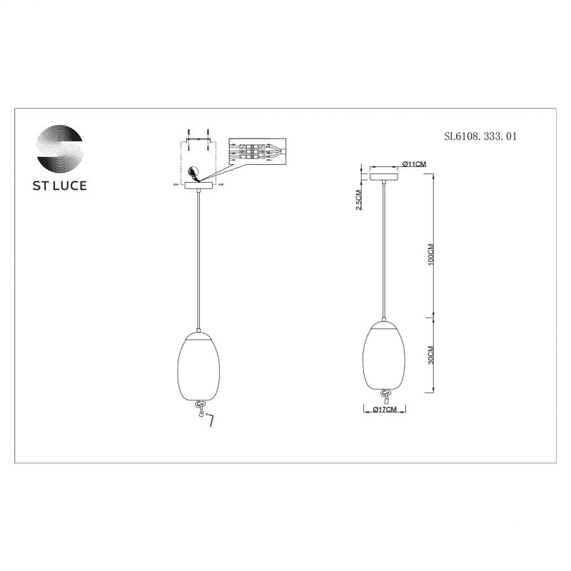 Люстра подвесная ST Luce Ozzio SL6108.333.01