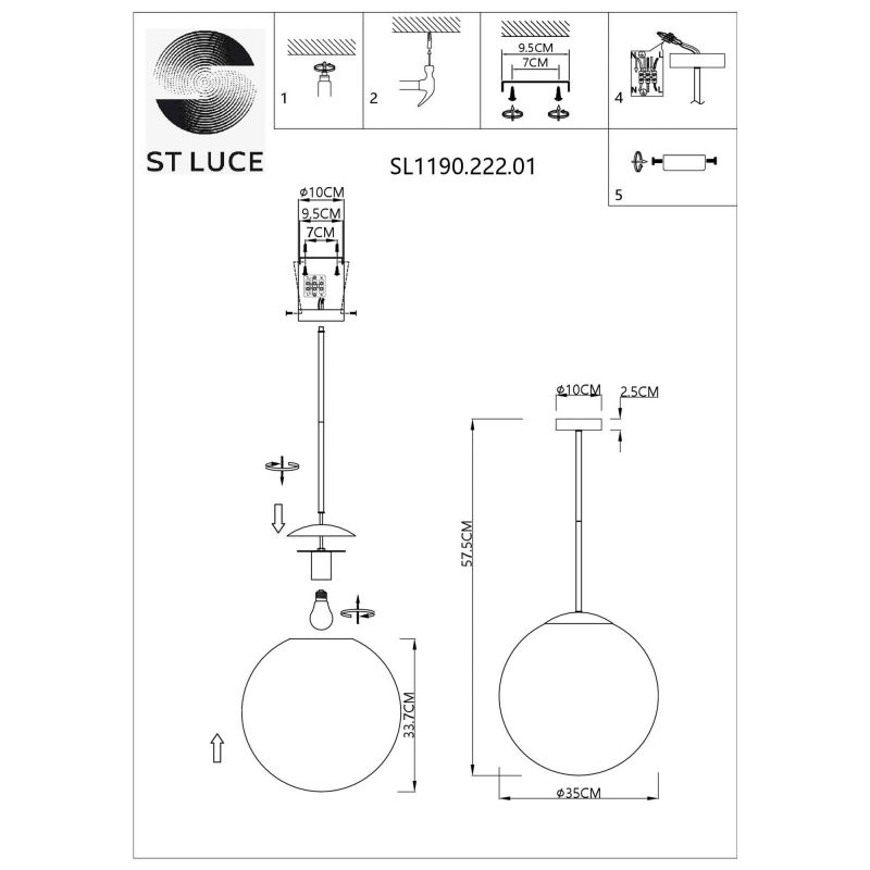 Светильник потолочный ST Luce CASSIUS SL1190.222.01