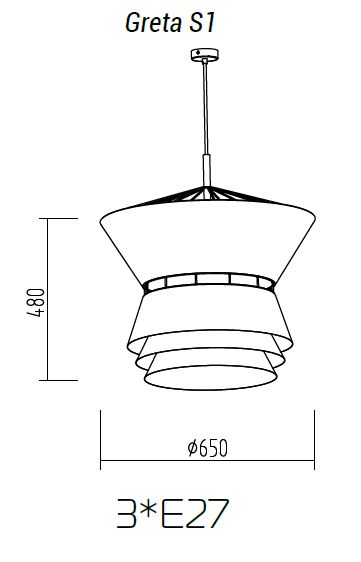 Подвесной светильник TopDecor Greta S1 12 07g фото 2