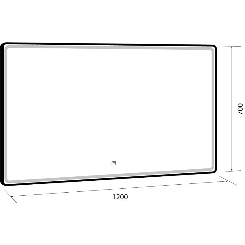 Зеркало LED-подсветка Dreja POINT 99.9031  120x70 см