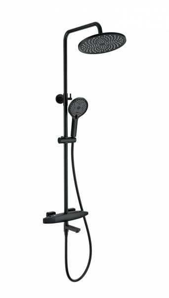 Душевая стойка с термостатом WONZON & WOGHAND WW-B3035-A2-MB Черный фото 1