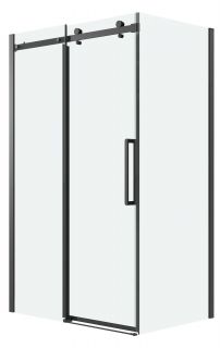 Душевой уголок Grossman Classic 120.K33.04.1110.21.00, 110х100 см, профиль черный матовый, стекло прозрачное