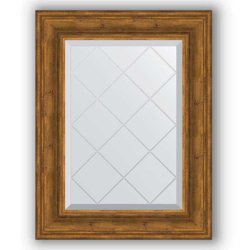 Зеркало с гравировкой в багетной раме 59x76 Evoform EXCLUSIVE-G BY 4032 травленая бронза