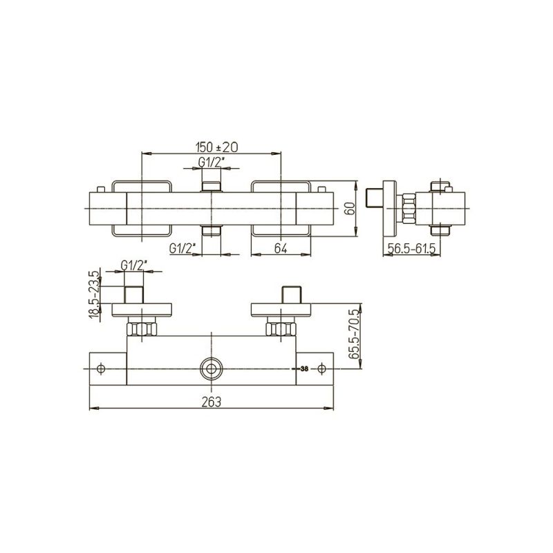 Смеситель для душа Paini Dax-Dax-R 84CR504TH