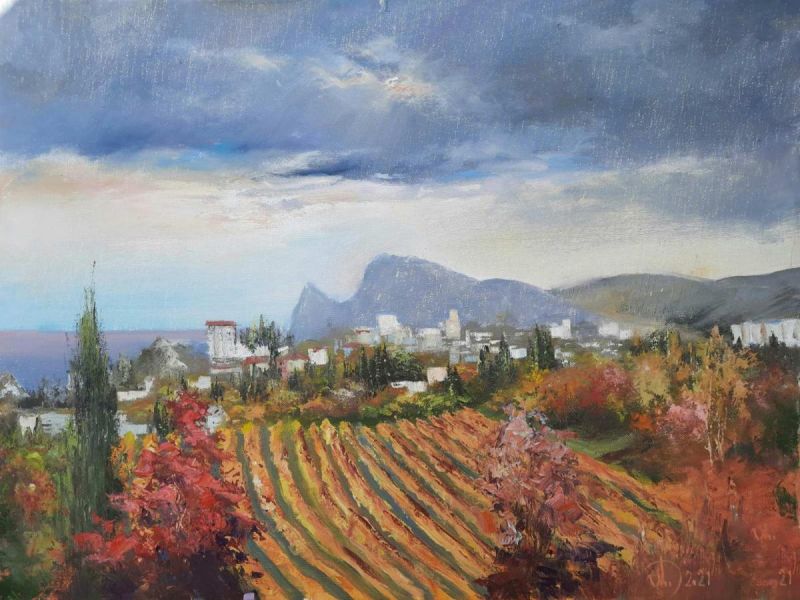 Картина "Масандровские виноградники" Леднев Александр фото 1