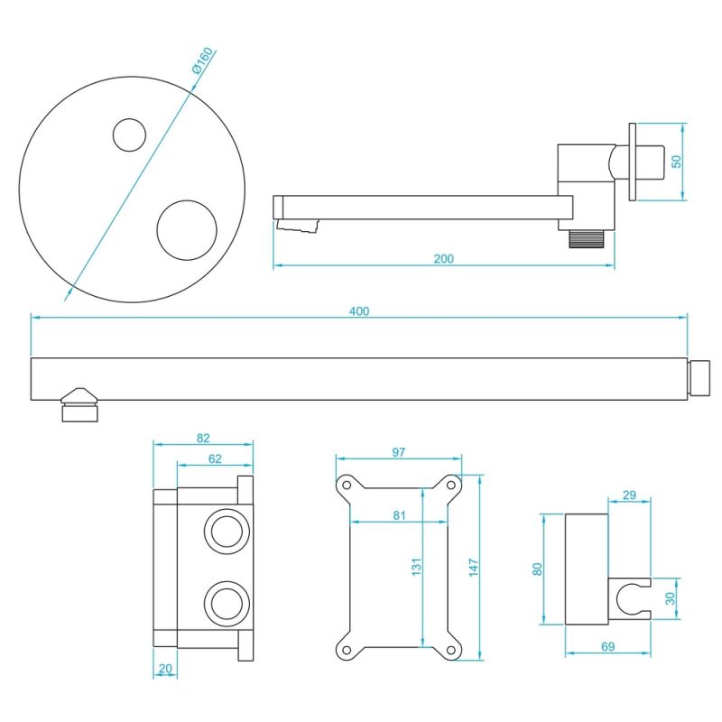 Встраиваемая душевая система Shower Panels SP-55B фото 5