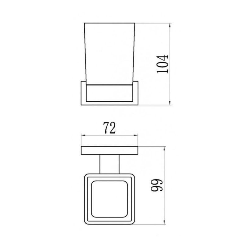 Стакан для ванной комнаты BELZ B90206, хром