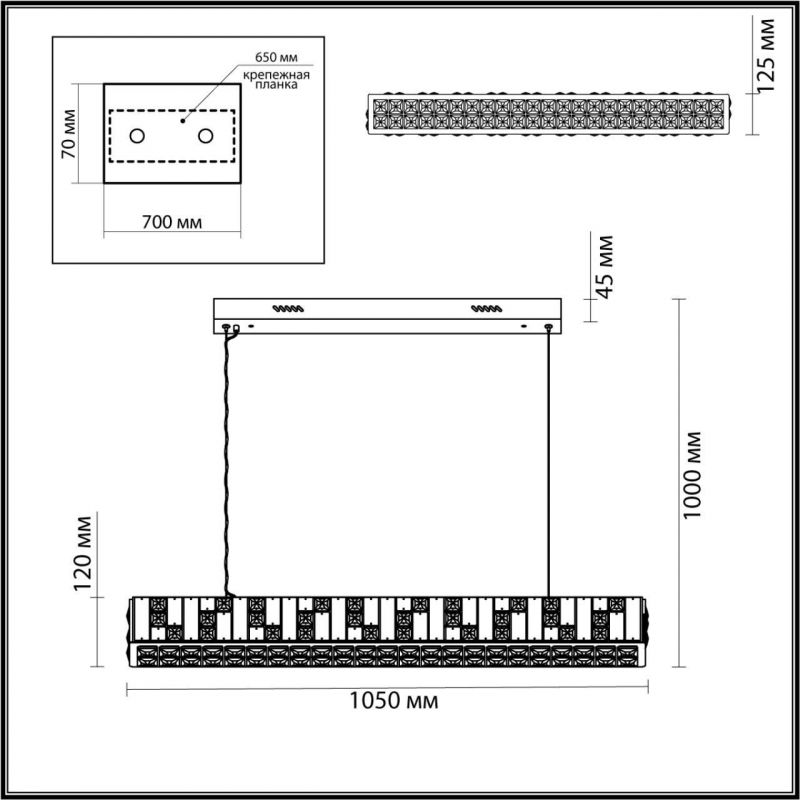 Люстра Lightstar Hall LED CROSSA 5072/50L фото 2