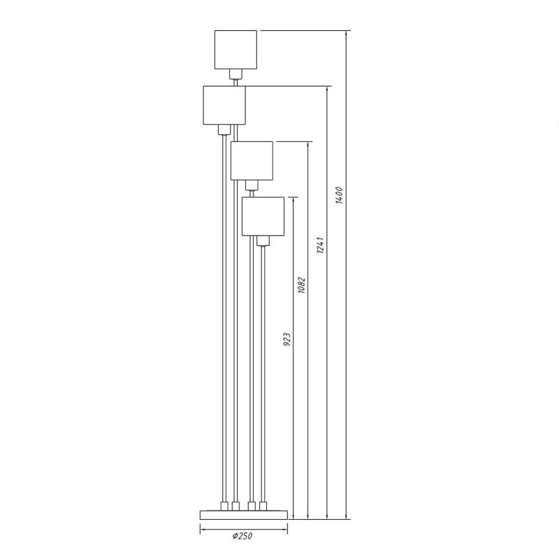 Напольный светильник Escada Denver 1109/4 E14*40W White/Silver